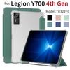 Чехол для Lenovo LEGION Y700 2025 4-го поколения 8,8 дюйма TB322FC С держателем для стилуса Тройной складной мягкий чехол для планшета для Y700 Gen 4 8,8"