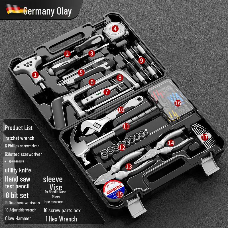 Универсальный набор бытовых инструментов для ремонта: Деревообработчик и Автомобильный Многофункциональный Ящик для Инструментов