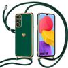 Protective Case - BOOLING - Samsung Galaxy M13 - Flexible - Heart Pattern - Night Green