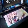 Аниме гитаристка Коврик для мыши RGB Игровой коврик для мыши Большой светодиодный коврик Настольный коврик для ПК Светящийся коврик для мыши Большие коврики для клавиатуры Настольный ковер С