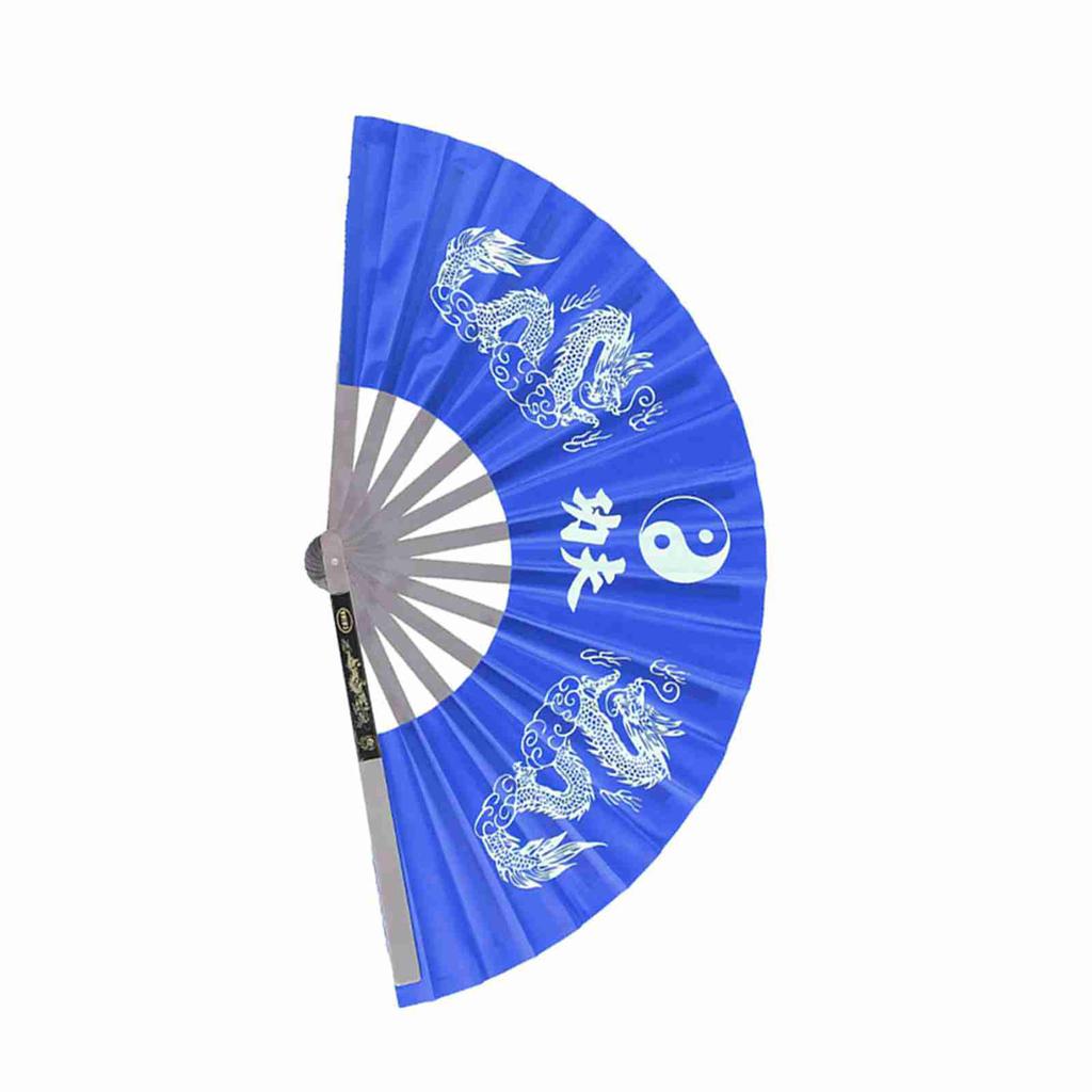 Нержавеющая сталь Тайцзи боевые искусства кунг-фу танец практика обучение выступление веер синий