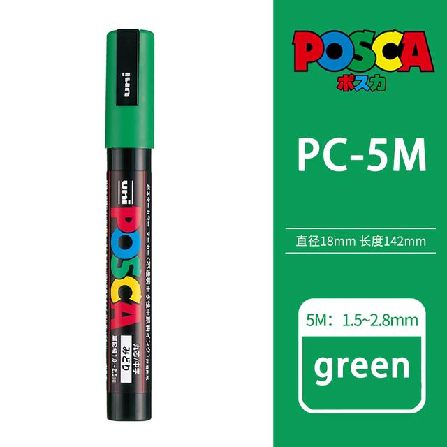 Маркер-краска Uni POSCA, 39 цветов PC-5M/44 PC-3M/36 PC-1M, Акриловые маркеры для рисования по камню, граффити, Художественные принадлежности