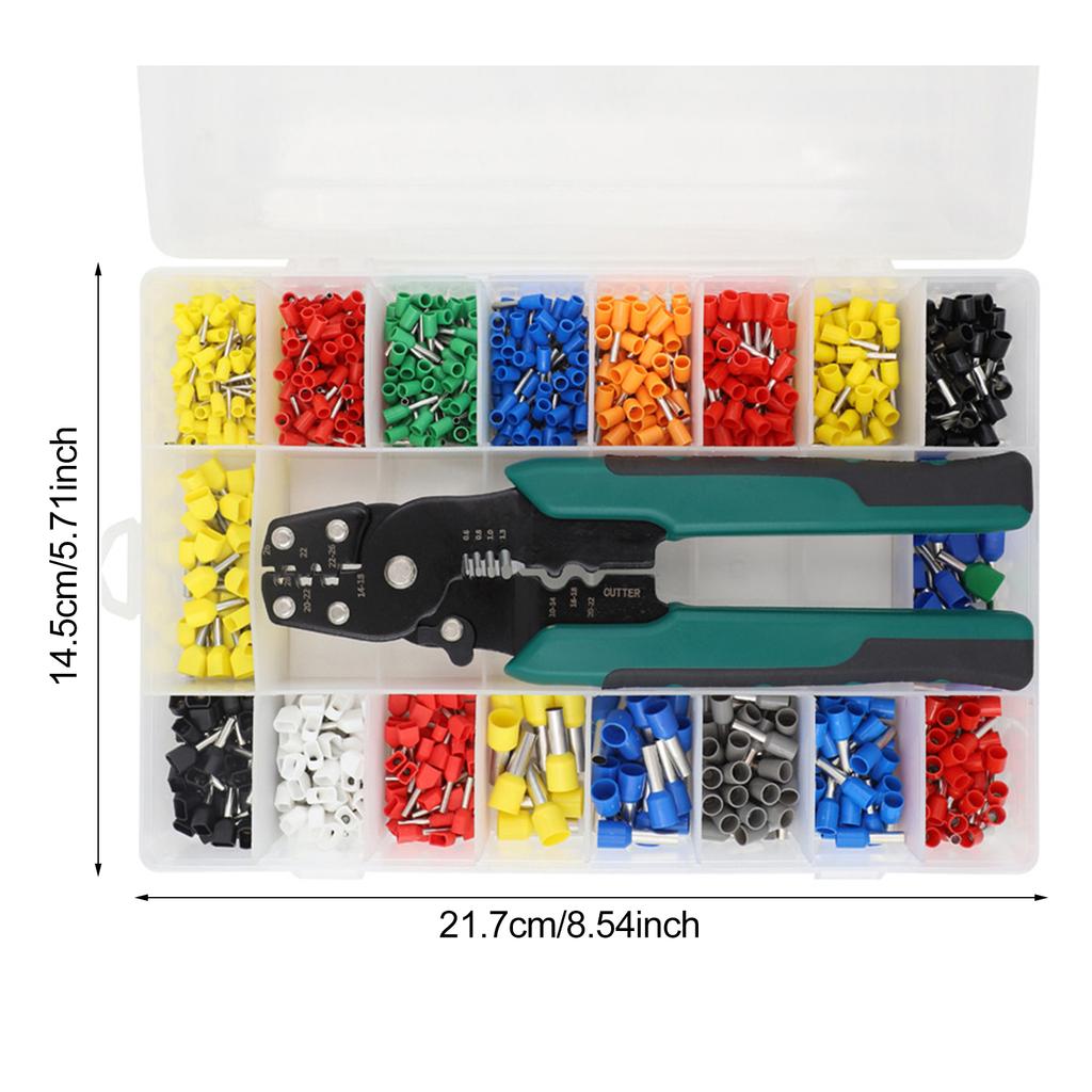 Набор инструментов для обжима, включая 18 типов 960 шт. изолированных саморегулирующихся наконечников для проводов