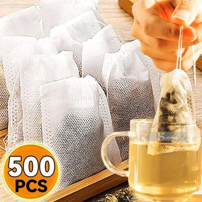 50/500 шт одноразовые чайные пакетики нетканый материал заварник для чая специи рассыпной чай кофе герметичный фильтр сетчатый мешок кухонные принадлежности