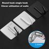 1/6 шт. настенные вешалки из нержавеющей стали, прочные самоклеящиеся крючки для полотенец, устойчивые к коррозии, вешалки для посуды, самоклеящиеся крючки для халатов