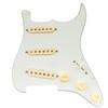 Musiclily Pro SSS Stratocaster Prewired Aged Set for ST Stratocaster Electric Guitars with Artec Staggered Alnico 5 Pickups Pickguard, White, 3-Piece
