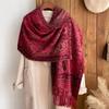 Winter Warm Cashmere Women Paisley Jacquard Scarf Travel Bohemia Style Thicken Tassel Shawl Hijab Wrap Pashmina Floral