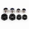 M2 M2.5 M3 M4 M5 M6 M8 M10 M12 304 Stainless Steel Hex Insert Lock Nut Black Carbon Steel/Zinc Alloy Locknut Hardware Fasteners