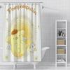 Милая мультяшная шторка для душа P-Pom Pom Purin, водонепроницаемая полиэстеровая ткань с краской, красочные шторки для ванной, шторка с крючком