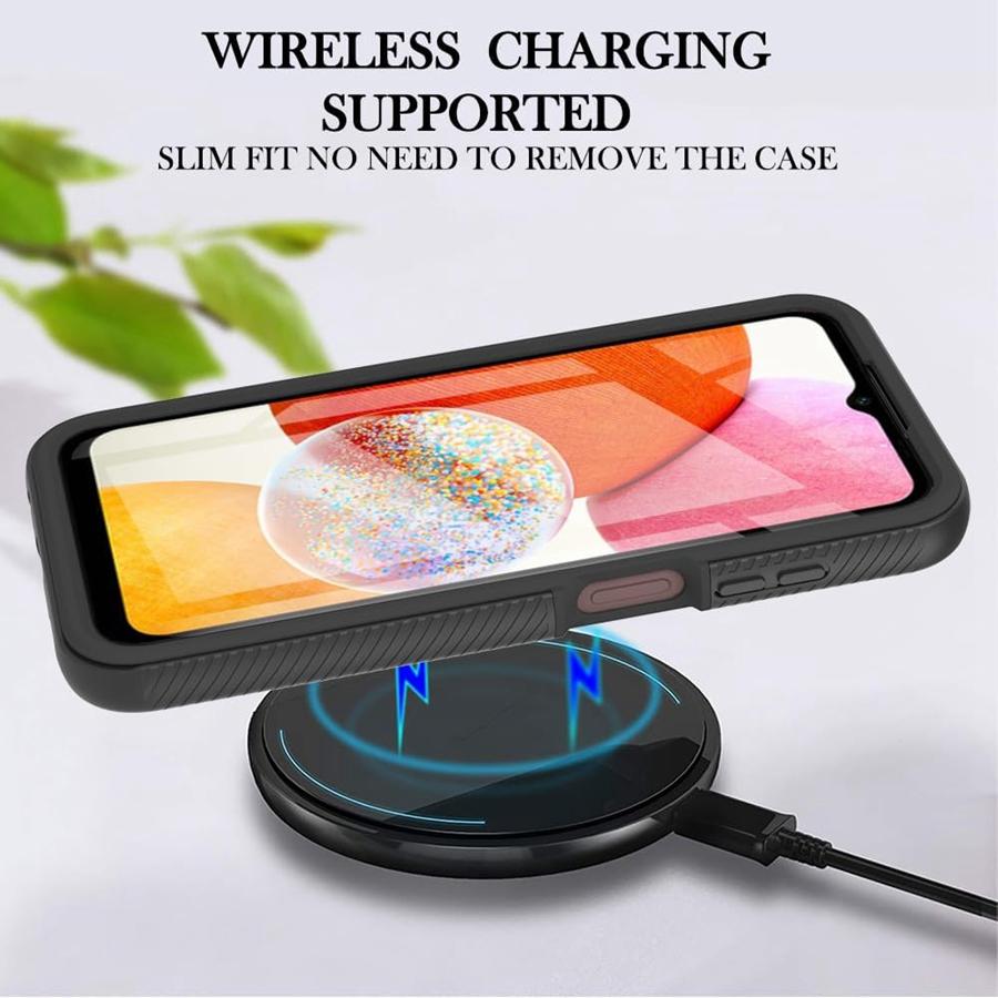 For Samsung Galaxy A17 / A17 5G Case with Built-in Screen Protector Full Protective Cover Heavy Duty Shockproof Slim Silicone Bumper Clear Phone Case