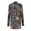 Women's Fashion Casual Halloween Printed Long Sleeve Mid-Length Cardigan Jacket