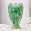Natural Stone Angel Figurine Positive Healing Energy Hand-carved Colorful Faux Crystal Winged