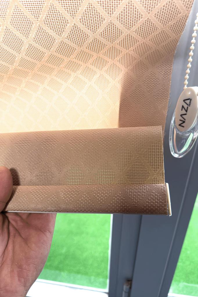 Naza Roller Blinds Cappuccino Shades Half Blackout Luxury Home Office İndoor