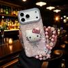 3D чехол для iPhone 14/13/12 и Apple 16/17 Pro Max с котиком из страз, противоударный