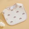 Cartoon Print Baby Bibs Cotton Newborn Saliva Towel New Burp Cloths