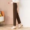 Women's 2024 A/W Thick Wool Blend Straight-Leg Ankle Pants