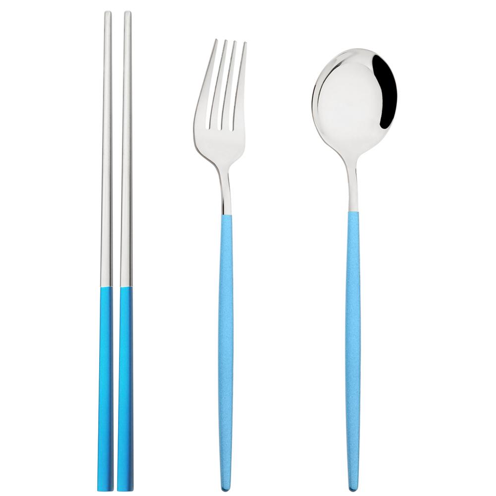 Зеркало, ложка, вилка, палочки для еды, набор посуды, 3 шт., столовая посуда из нержавеющей стали, золотой западный набор столовых приборов, кухонные принадлежности для ужина