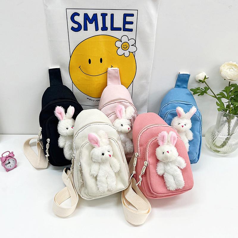 Rabbit Child Cartoon Crossbody Bag Outdoor Leisure Fashion Canvas Bag Shoulder