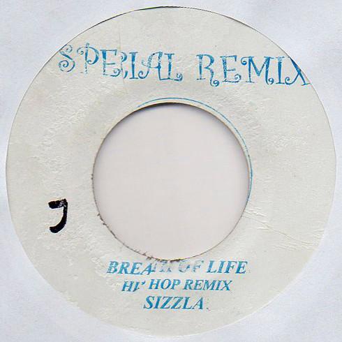 7inch Record SIZZLA Breath Of Life NONE Special Remix Jamaica Reggae Ska Dub Used