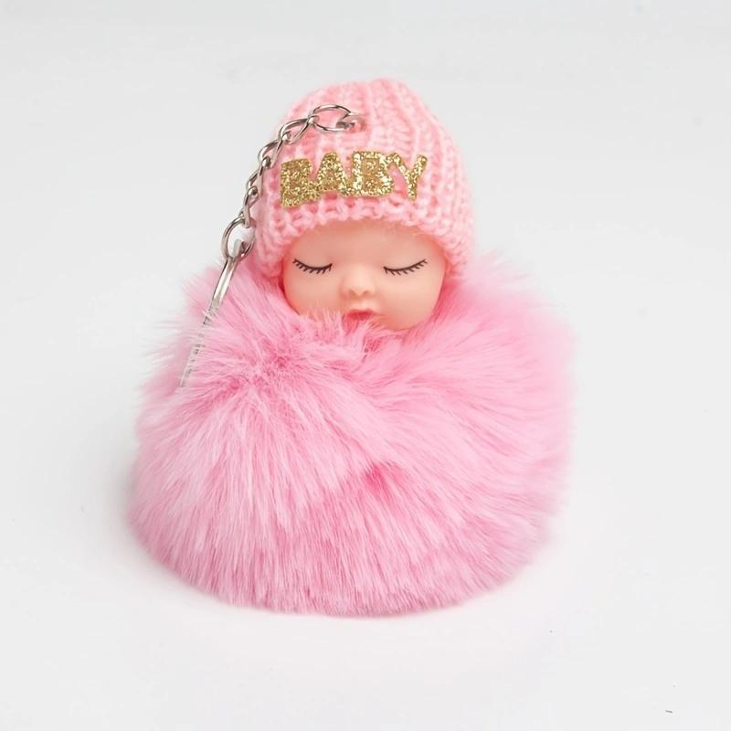 1шт мультфильм плюшевая спящая кукла брелок милый плюшевый угольный шар рюкзак кулон творческий DIY детская плюшевая кукла кулон аксессуары автомобильный кулон