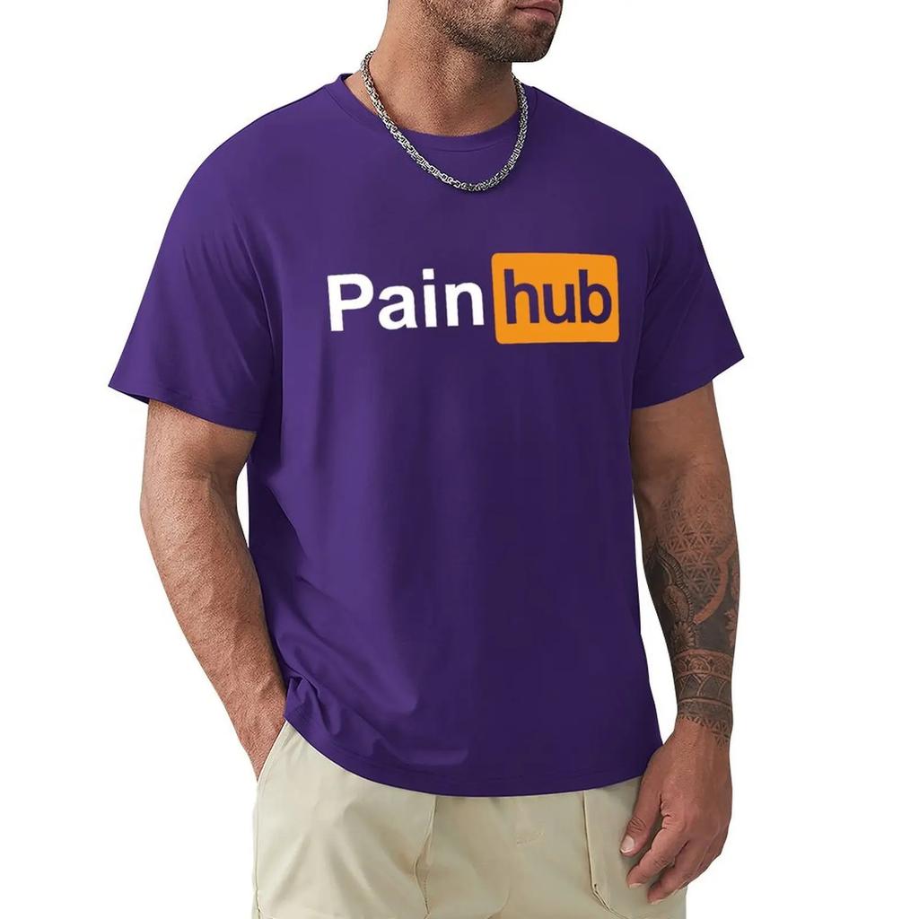 Painhub Мужская Женская Футболка Хлопковая Футболка Мужская Летняя Модная Толстовка Модная Мужская Хлопковая Брендовая Футболка Одежда