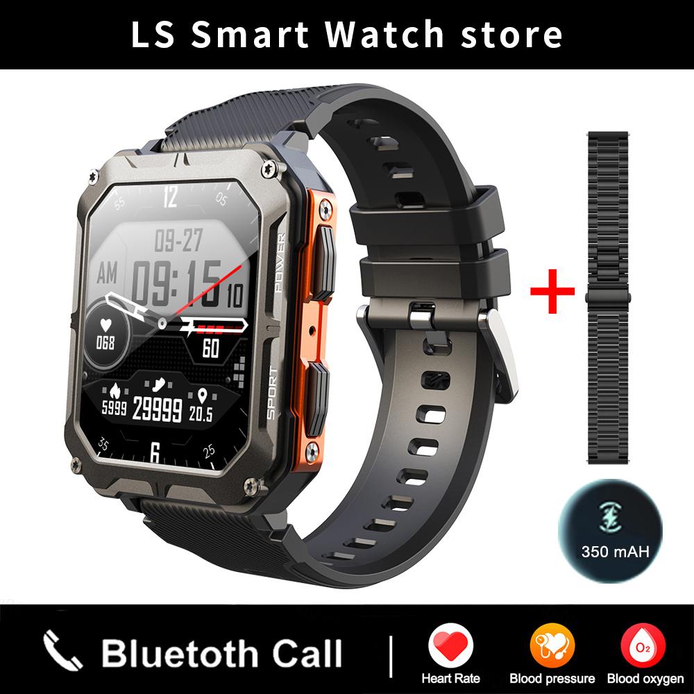 New C20 Pro Smart Watch Men Voice Assistant BT Wireless Call Business Outdoor Sports IP68 Waterproof Wristwatch For Android iOS