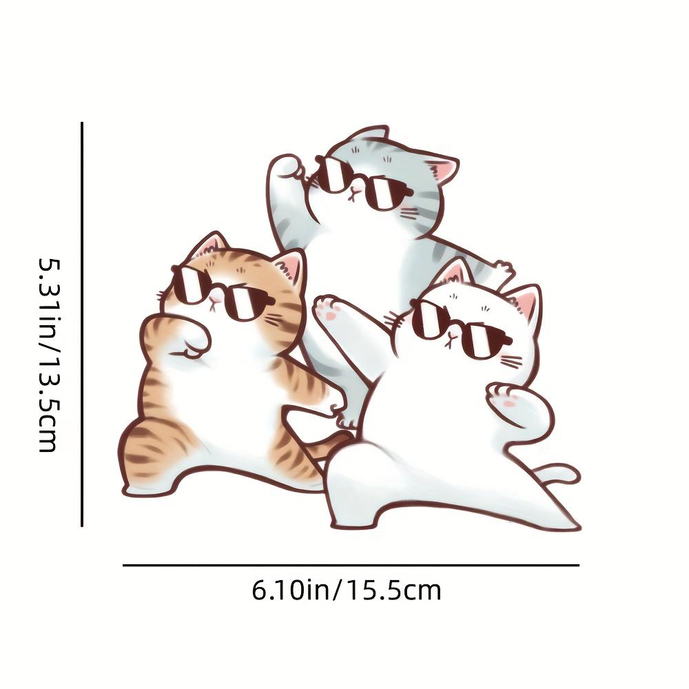 Cat Pattern Car Stickers for Window Fuel Tank Bumper Auto Scratch Blocking Sticker Waterproof Motorcycle Decals Helmet Decal