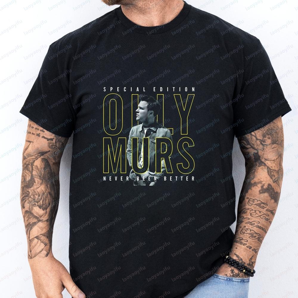 Streetwear Olly Murs Trendy Short-Sleeved Shirt for Both Men and Women - Patterned T-shirt As A Fan Gift