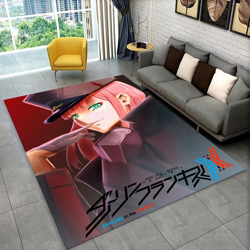 Cartoon Zero Two Sexy Girl DARLING in FRANXX  Carpet Rug for Bedroom Living Room Sofa Doormat Home Decor,Kid Area Rug Non-slip