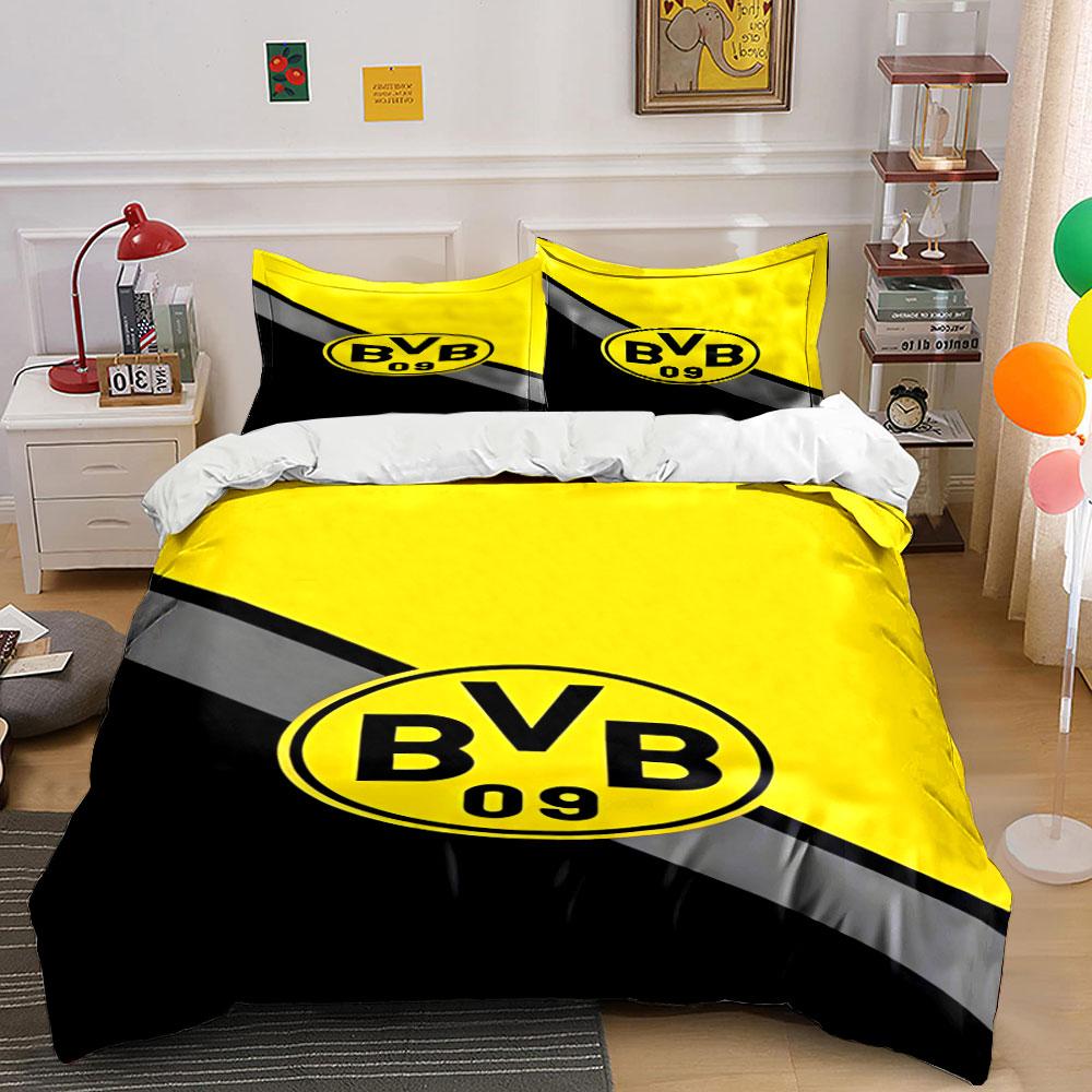 Yellow BVB 09 logo. Bedding sets Duvet cover sets Duvet covers Pillowcases(1* Duvet Cover 2* Pillowcases without duvet insert)