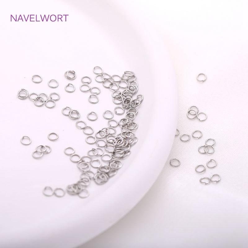 200pcs/Lot 3mm Stainless Steel 18K Gold Plating Small Open Jump Ring,Thin Split Ring For DIY Jewellery Making Findings Wholesale