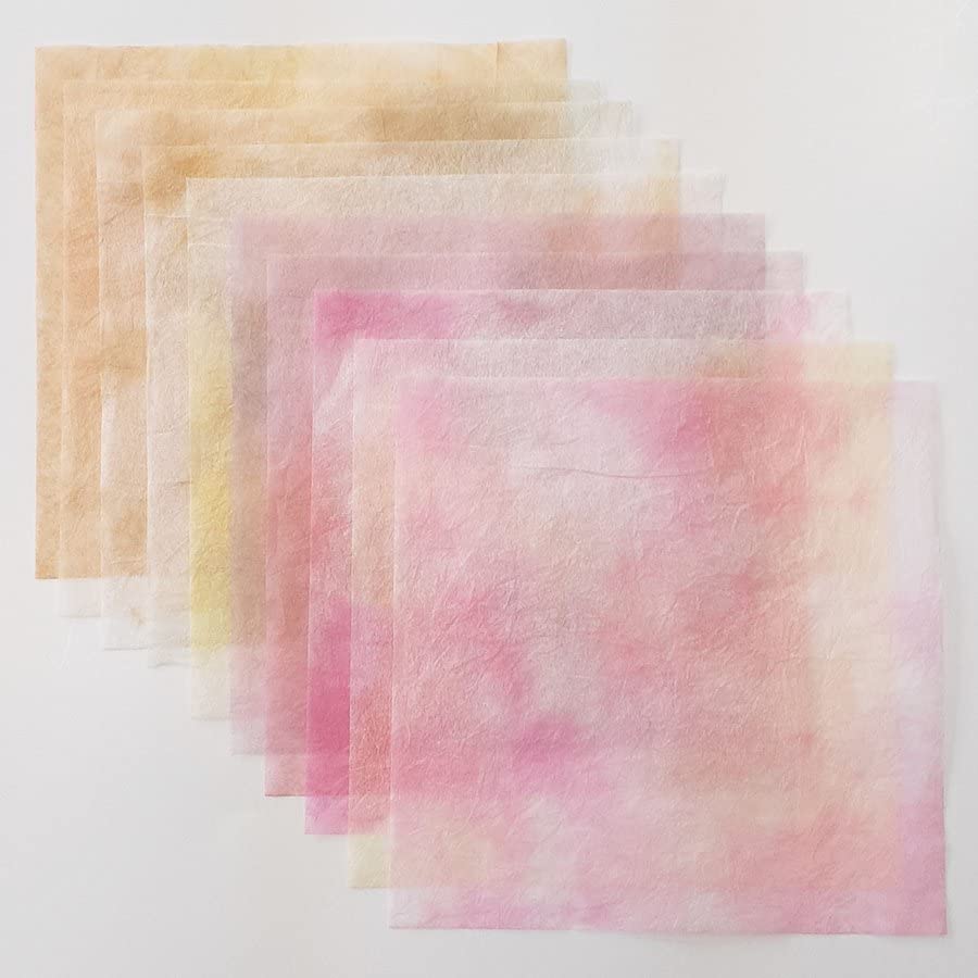 Бумага васи Хориндо Тэнгу 20 цветов х 2 15 см х 15 см Набор, окрашенный методом моми, листы,