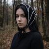Bat Triangle Scarf Cotton Material Knitted Hollow Headband Halloween Headscarf  Women Girls
