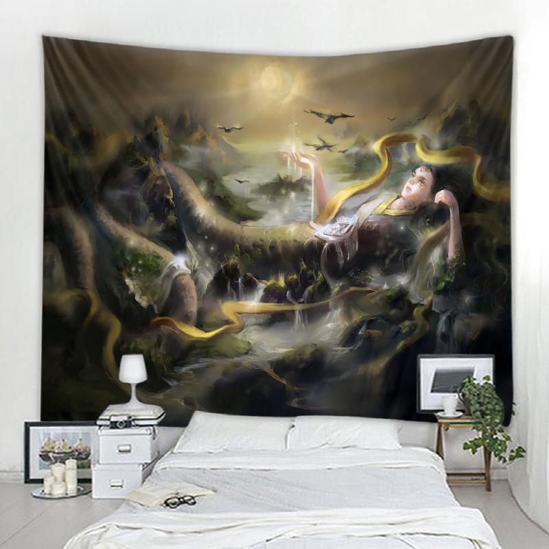 Мандала Бохо настенный гобелен домашний фон украшение гобелен готический женский средневековый художественный гобелен