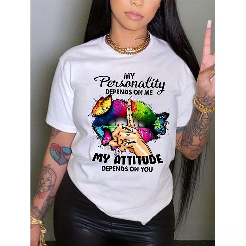 Letter Print T Shirt Harajuku Style Summer Summer Women's Graphic T-Shirt Short Sleeve Fashion Casual Sport Basic White Clothes