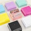 100 Hole Nail Drill Bit Organizer Box Practical Plastic Storage Case With Transparent Cover For Manicure Tools