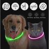 1pc LED Light Up Pet Collar, Round Adjustable Dog Collar, Flashing Collar for Pets