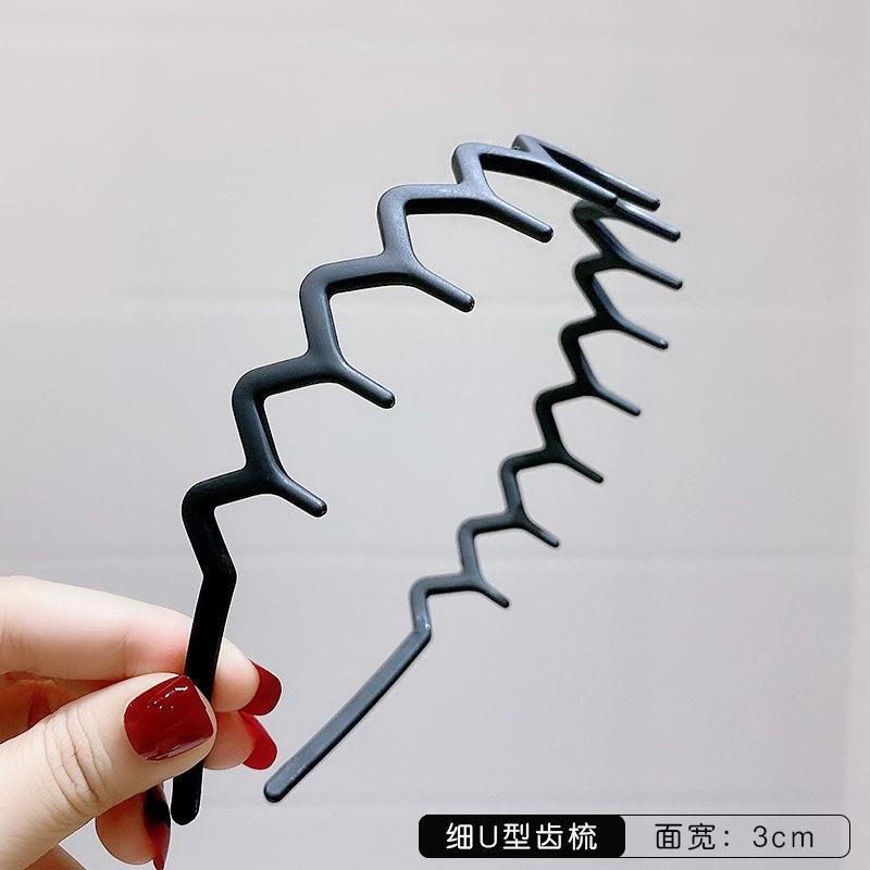 Women's Fashionable and Versatile Hairband for Going Out, Crushed Hairpin with Teeth, Non-slip Face Washing Headband Headdress