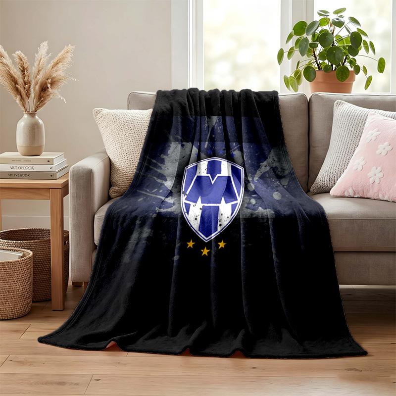 Club de Futboll Monterrey ICON blanket Flannel Blanket Soft Cozy Plush Throw for Sofa Bed Lightweight Home Decoration