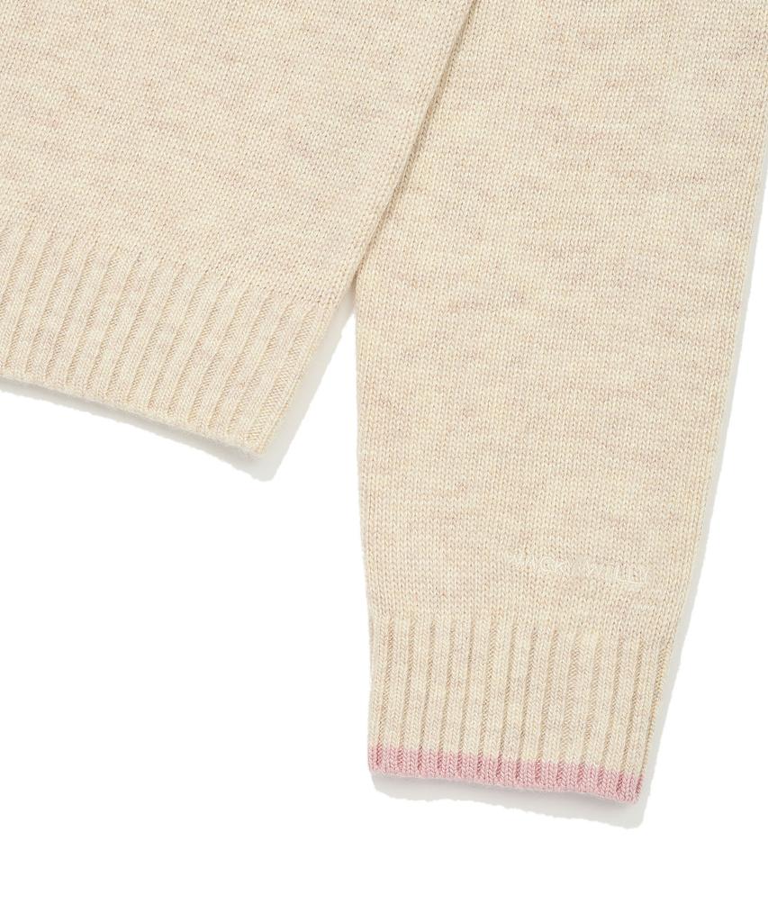 WACKY WILLY Women'S Lily Patch Color Block Pullover Oatmeal