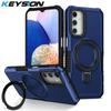 KEYSION Противоударный защитный чехол для Samsung A55 A35 A25 A15 A05, мягкий силикон + подставка для телефона из поликарбоната, задняя крышка для Galaxy A35 A55 5G