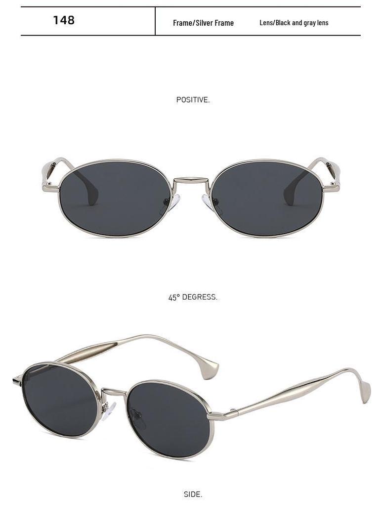 Ретро Металлические Солнцезащитные Очки с Маленькой Оправой: Стиль «Старые деньги», Высококлассная гонконгская мода для мужчин и женщин