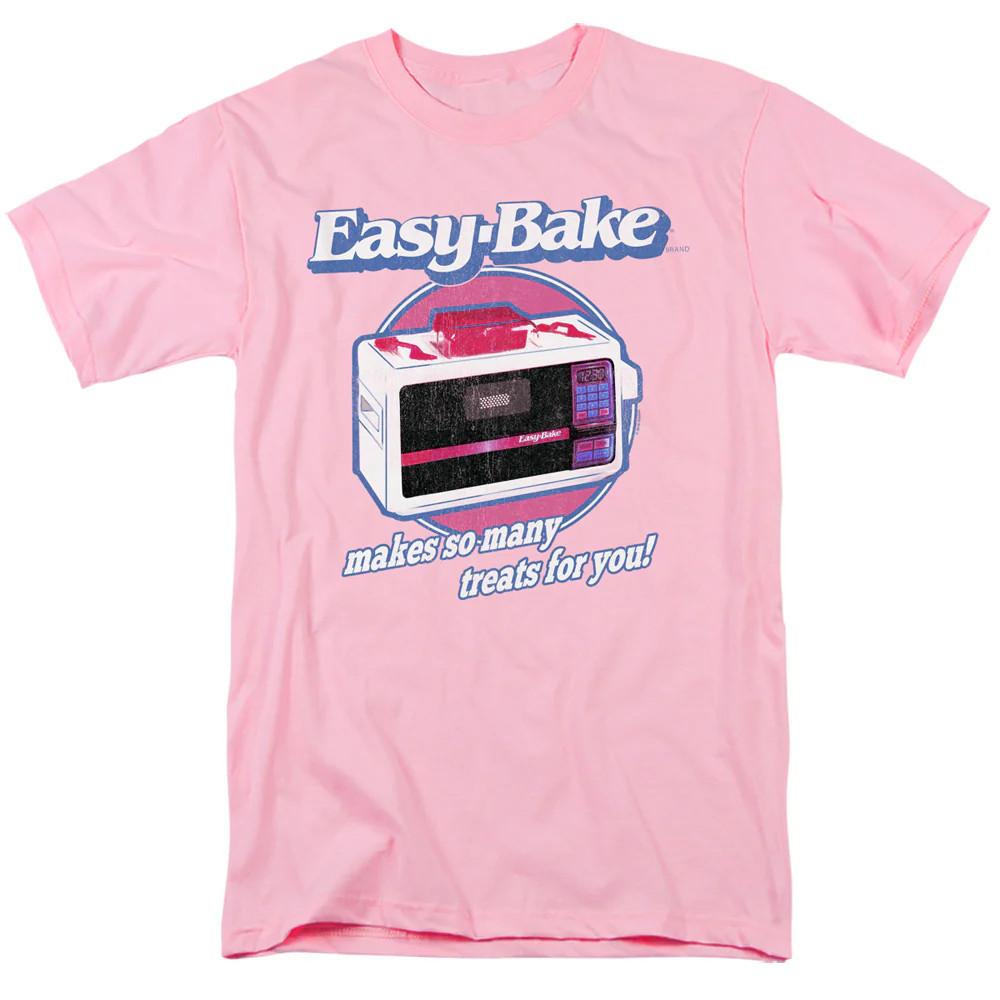 Мужская футболка с принтом Easy Bake Oven Treats, розовая, официально лицензированная