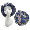 Fashion African Style Ankara Pattern Bonnet Set Daily and Night Wear Sleep Caps Colorful Satin Silk Hair Bonnet