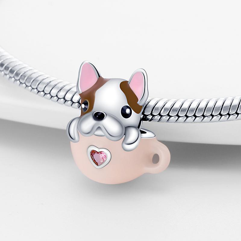 Шармы Медь Милая Мультяшная Тематическая Серия Подвеска с Бусинами 3 мм Оригинальный Браслет Ожерелье Женские Роскошные Изысканные Ювелирные Изделия Подарок