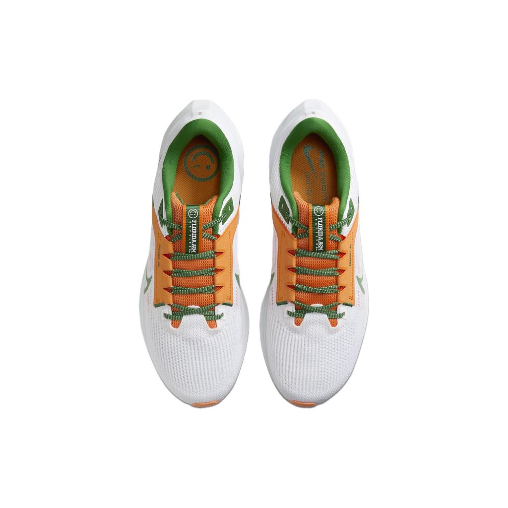 Nike Air Zoom Pegasus 40 Florida A&M University Men Sneakers White Orange-Horizon Fortress-Green DZ5941-100
