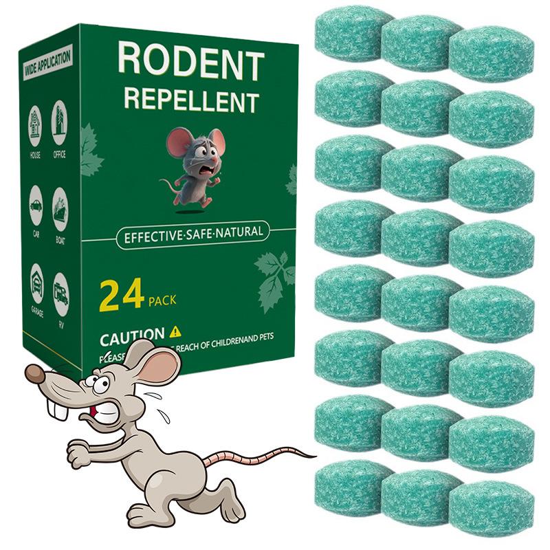 Natural Peppermint Rodent Repellent Balls 6 Packs, Plant-Based Mouse Deterrent Pellets, Camphor Alternative