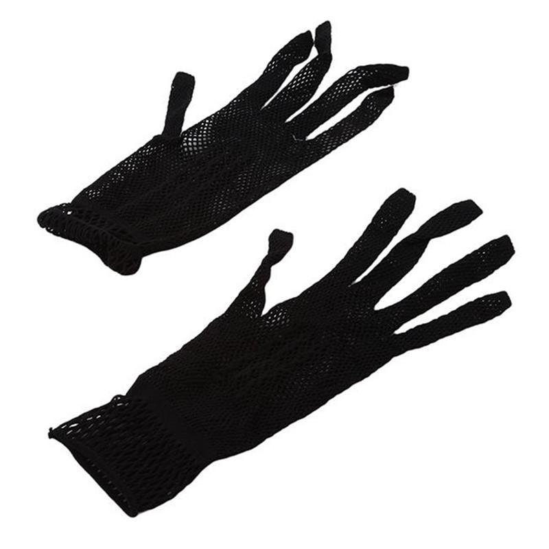 Женские перчатки для вечеринок, весенне-летние сетчатые перчатки в сетку, варежки для танцев, варежки DeJOr