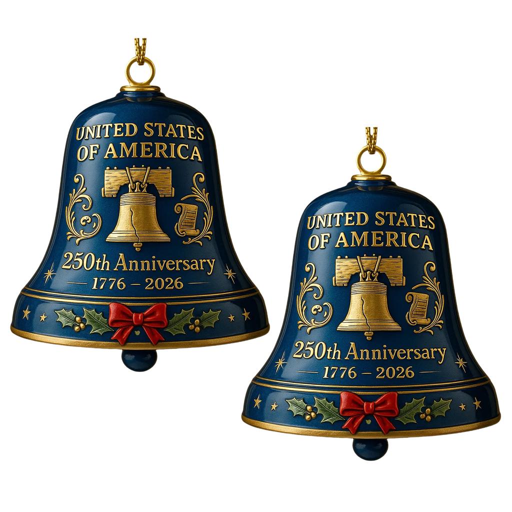 USA 250th Anniversary Bell Multi-Purpose Hanging Bell Decor Wear Resist Anniversary Bell Ornament for Patriotic Holidays