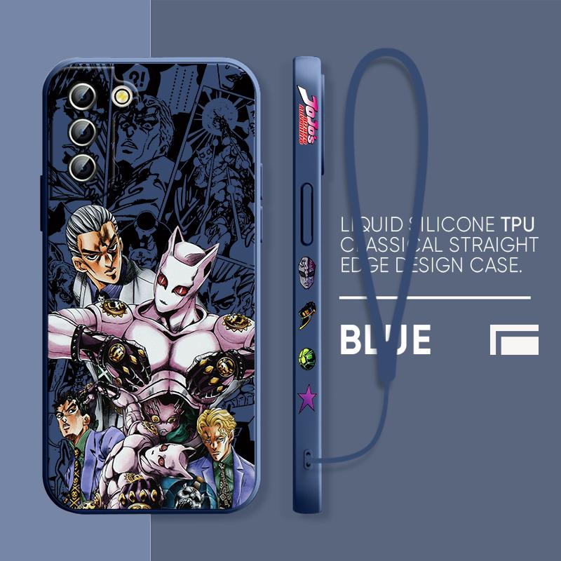 Чехол для телефона Anime JOJO Villain Diavolo Dio для Samsung Galaxy S23 S22 S21 S20 Pro FE Note 20 Plus Ultra Liquid с левой веревкой